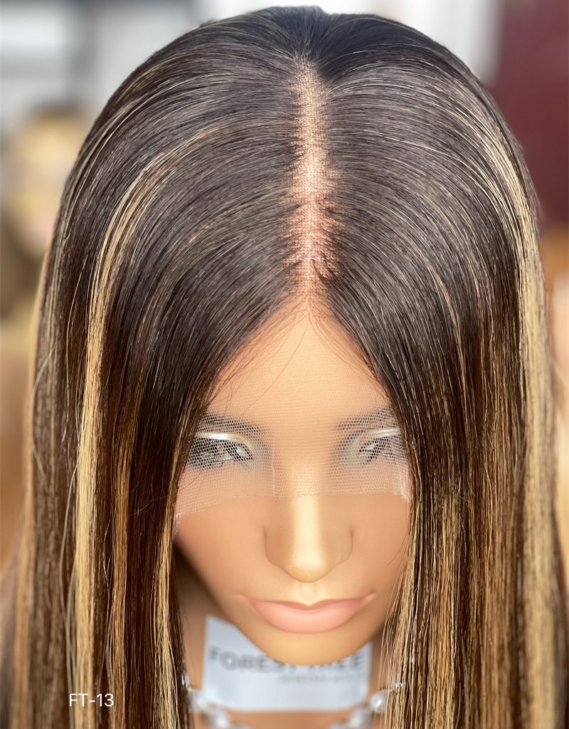 #2/4/8/10 Highlight Color 22inch Super Slight Layer HD Lace Top Wig
