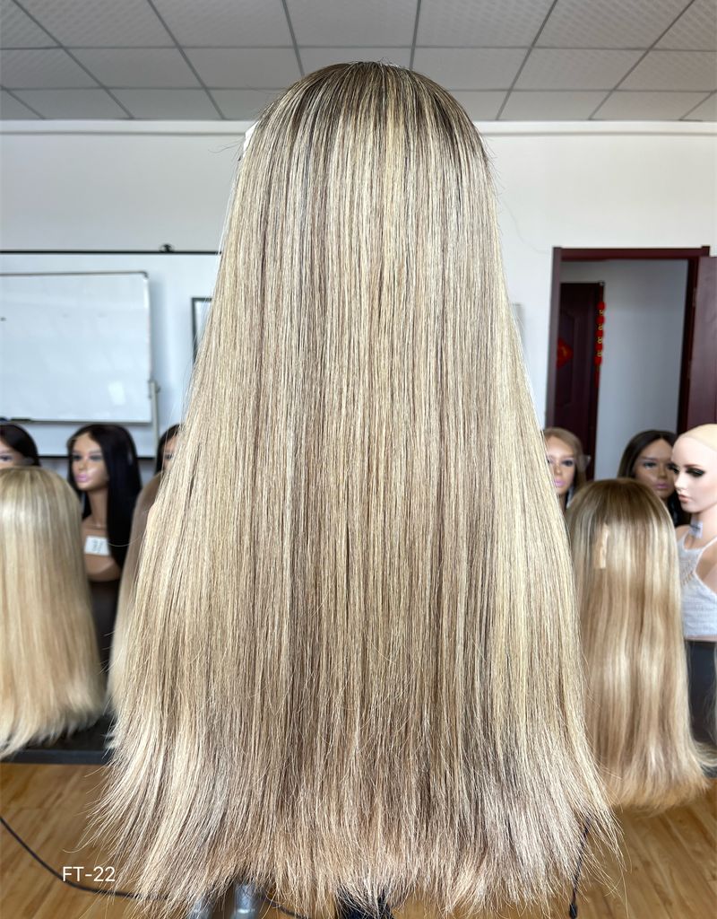#146 Highlight Color 22inch Super Slight Layer HD Lace Top Wig