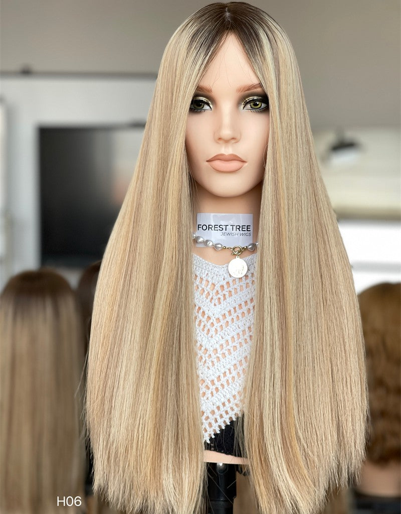 #6/12/24 Highlight Color 24inch Super Slight Layer Silk Base Wig