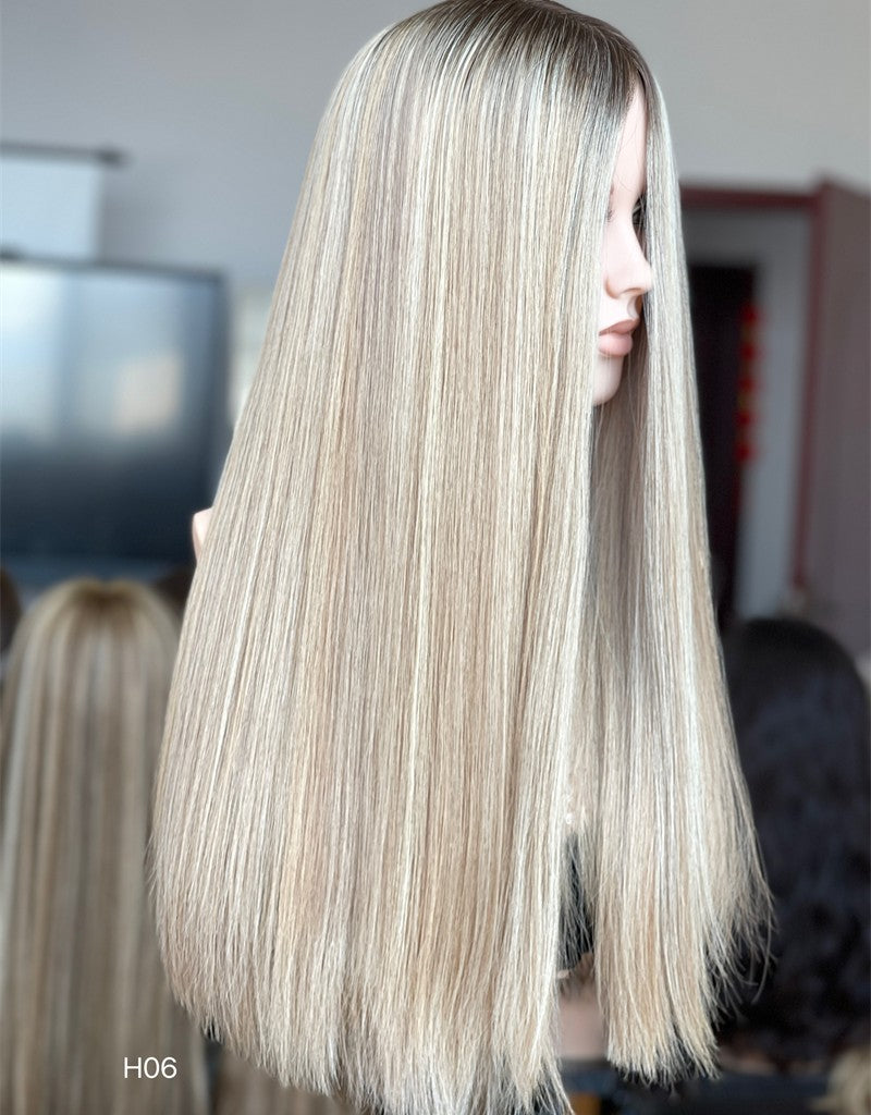 #6/12/24 Highlight Color 24inch Super Slight Layer Silk Base Wig