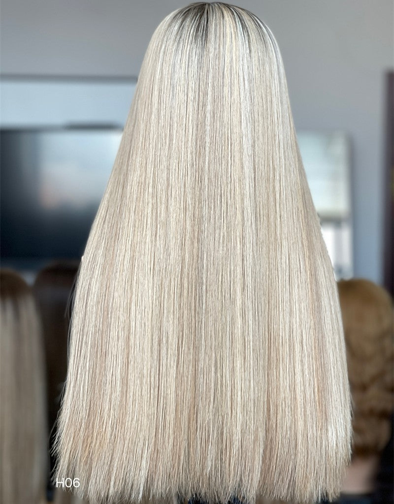 #6/12/24 Highlight Color 24inch Super Slight Layer Silk Base Wig