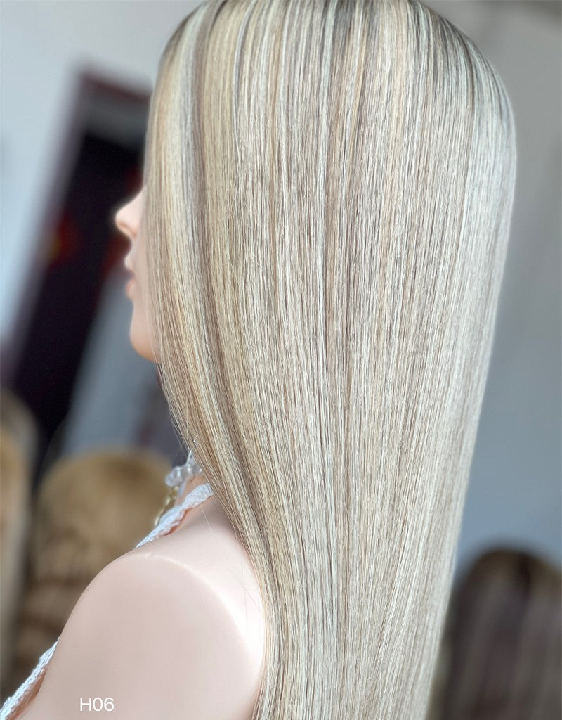 #6/12/24 Highlight Color 24inch Super Slight Layer Silk Base Wig