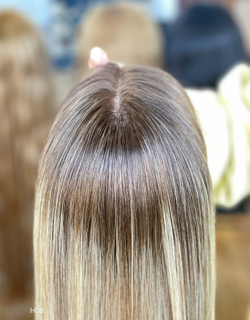 #4/18/22 Highlight Color 24inch Slight Layer HD Lace Top Wig