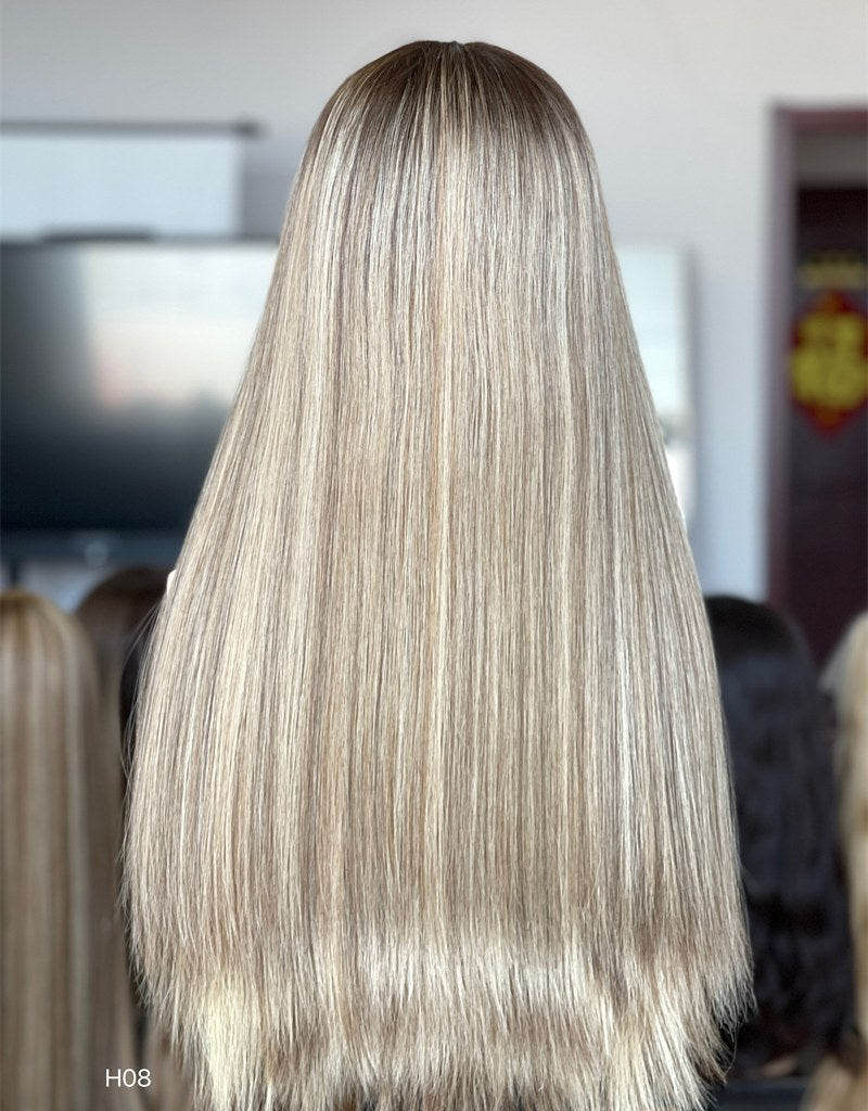 #4/18/22 Highlight Color 24inch Slight Layer HD Lace Top Wig