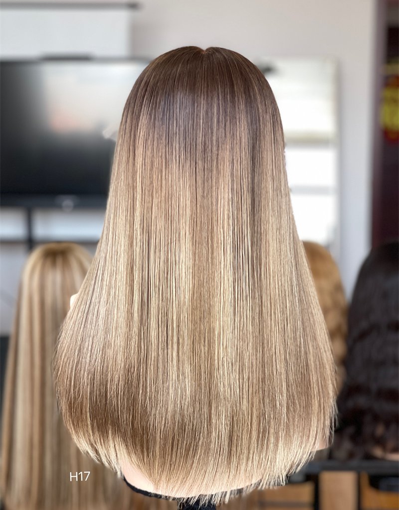 #4B/10 Highlight Color 20inch Super Slight Layer HD Lace Top Wig