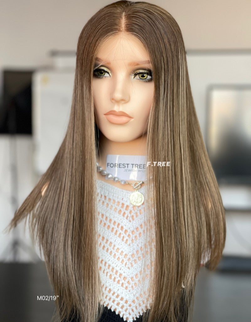 #4/8/12 Color 19inch Super Slight Layer HD Lace Top Wig