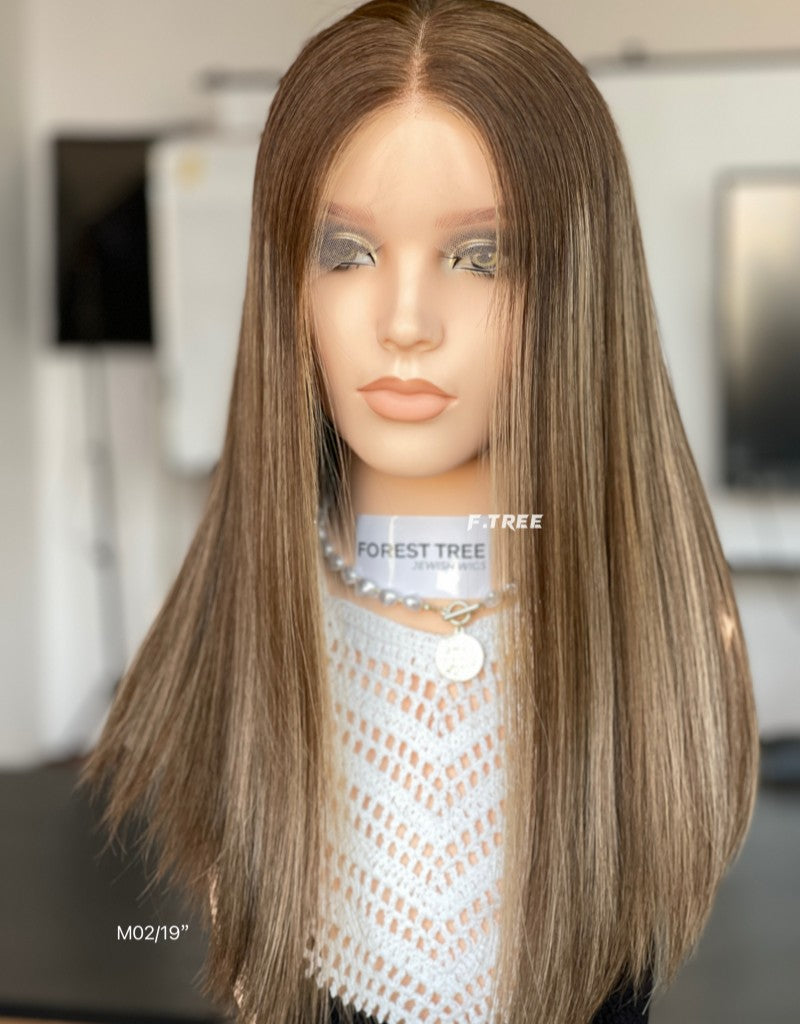 #4/8/12 Color 19inch Super Slight Layer HD Lace Top Wig
