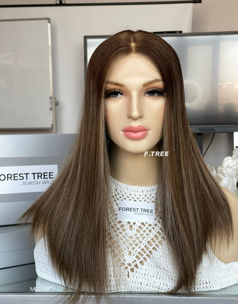 #4/8/12 Color 19inch Super Slight Layer HD Lace Top Wig