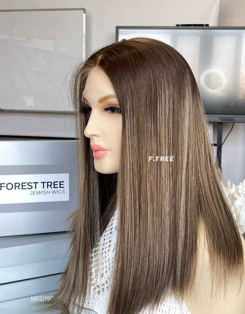 #4/8/12 Color 19inch Super Slight Layer HD Lace Top Wig