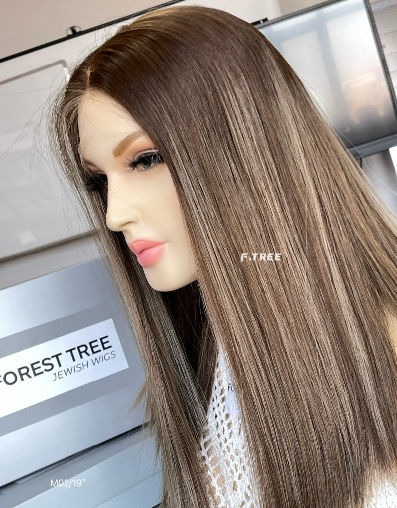#4/8/12 Color 19inch Super Slight Layer HD Lace Top Wig