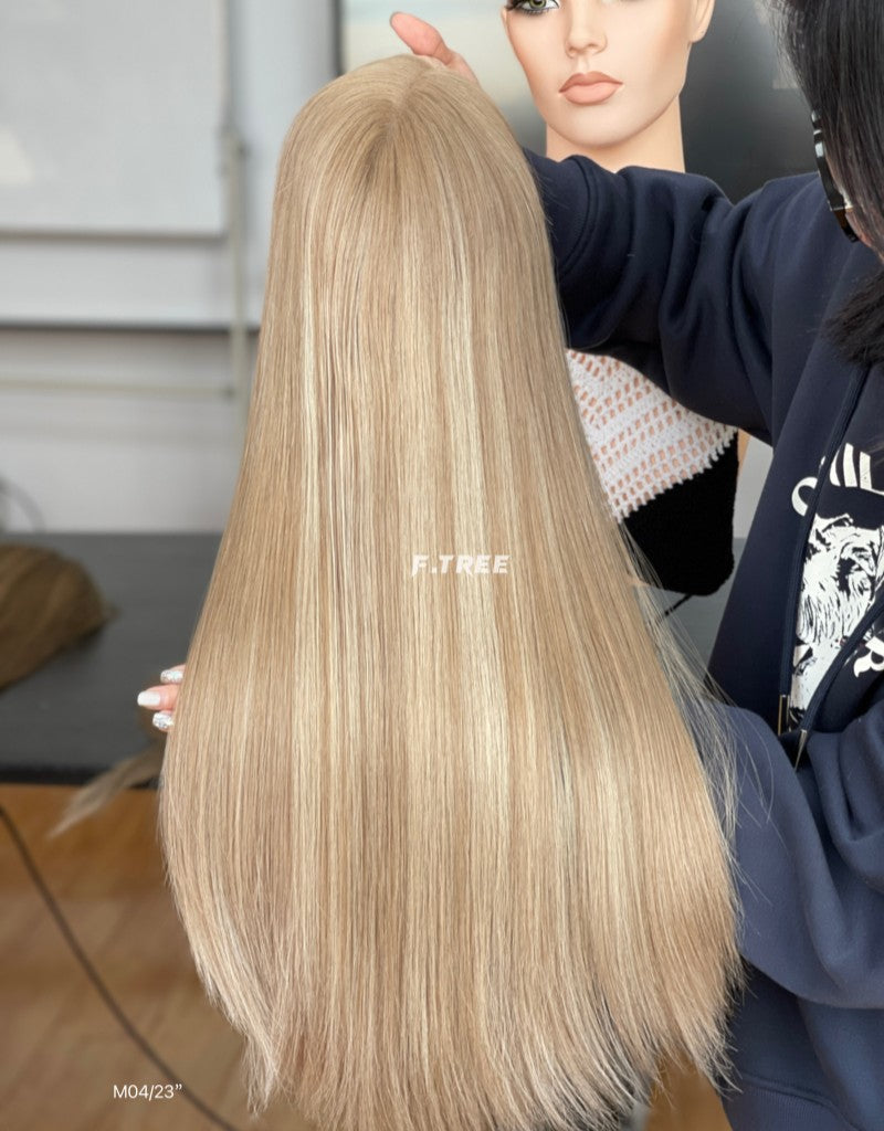 #6-18/24 Color 23 inch Super Slight Layer HD Lace Top Wig