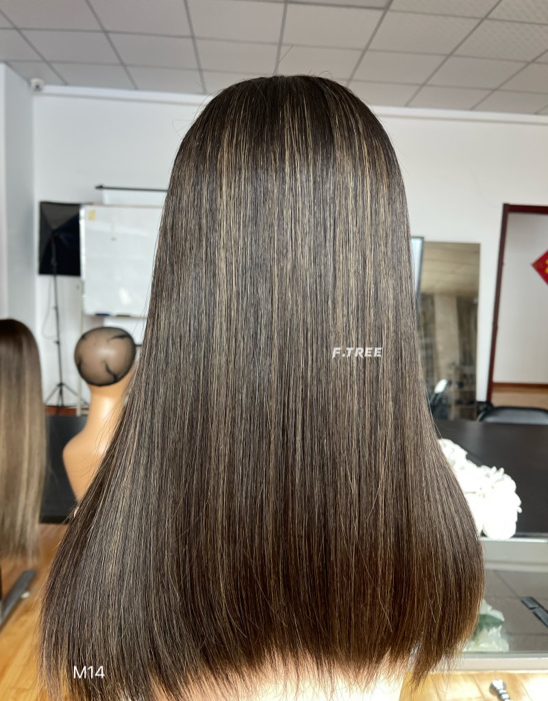 #N8 Color 16 inch Super Slight Layer HD Lace Top Wig