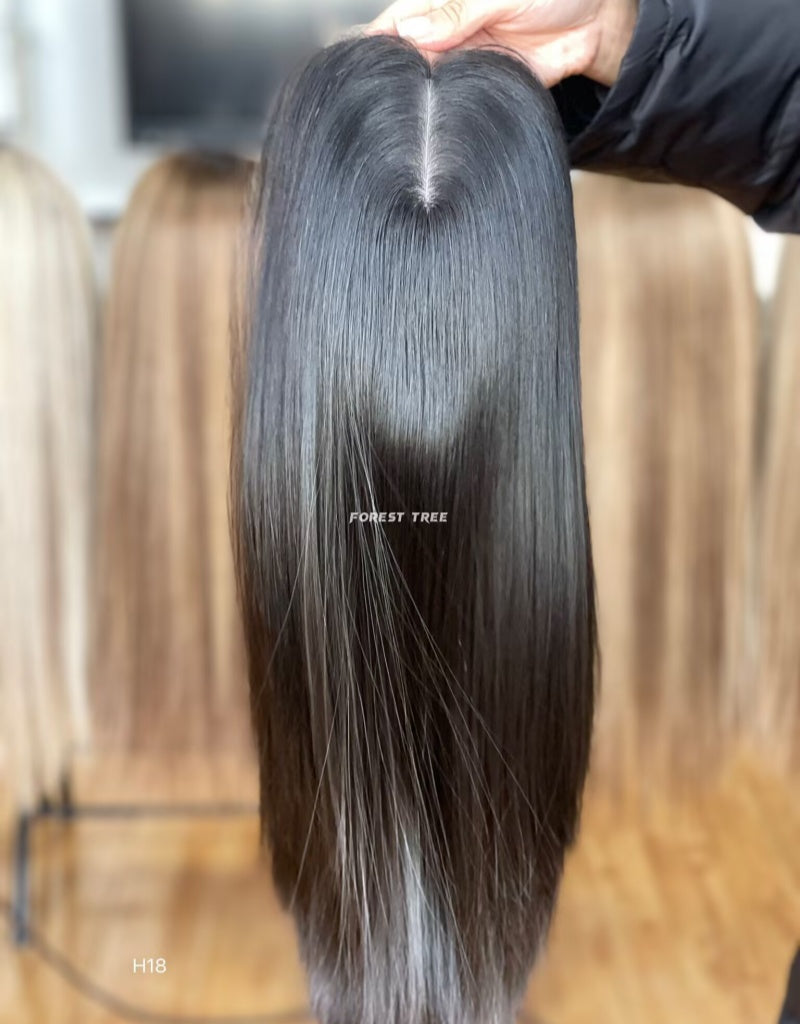 #NC Color 16inch Lace Front 7*7 Silk Base Topper
