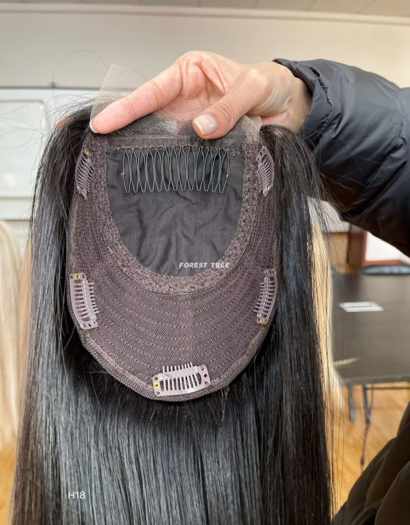 #NC Color 16inch Lace Front 7*7 Silk Base Topper