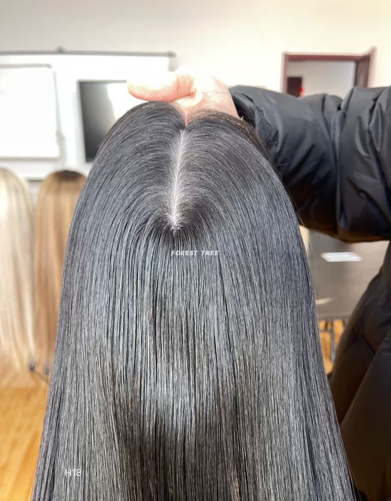 #NC Color 16inch Lace Front 7*7 Silk Base Topper