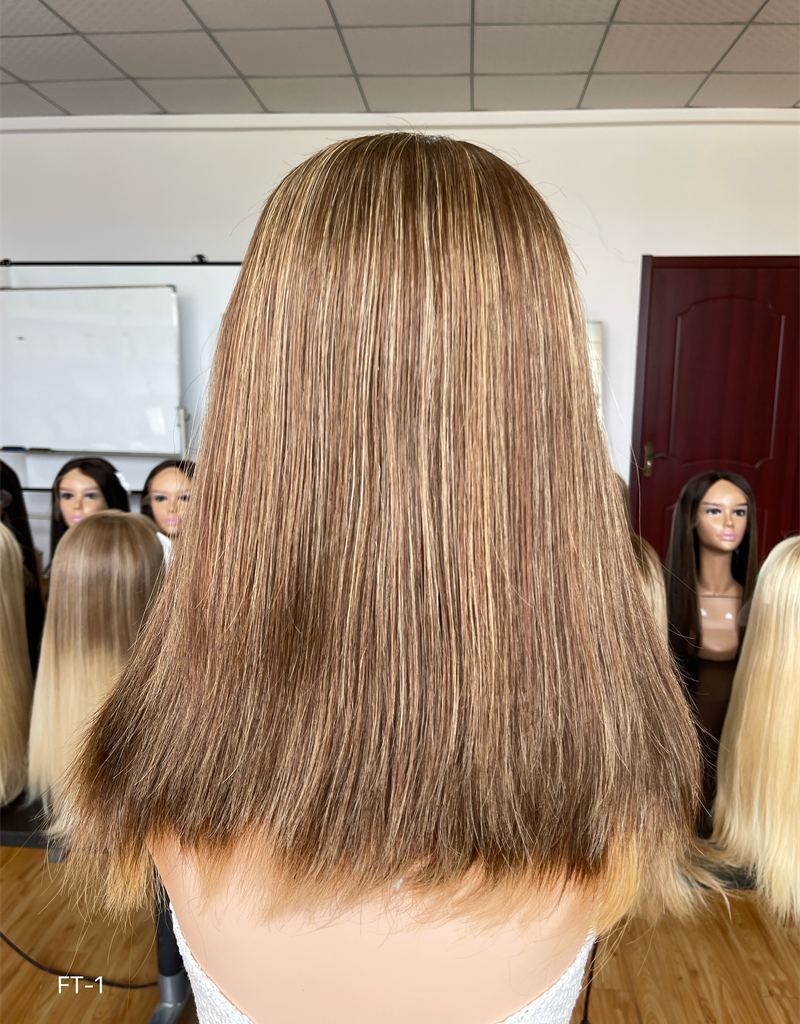 #XC Highlight Color 16inch Super Slight Layer HD Lace Top Wig