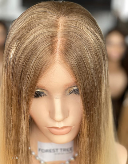 #Pearl White Color 20inch Super Slight Layer HD Lace Top Wig