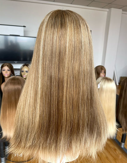 #611 Highlight Color 20inch Super Slight Layer HD Lace Top Wig