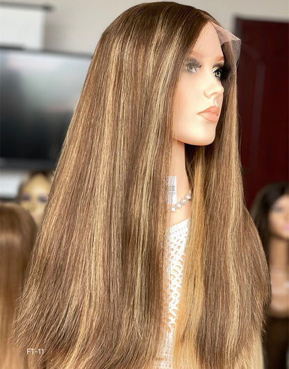 #6305 Highlight Color 22inch Super Slight Layer HD Lace Top Wig