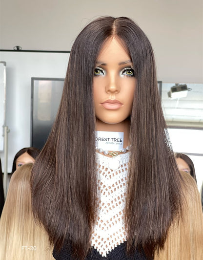 #N4/8 Highlight Color 20inch Super Slight Layer HD Lace Top Wig