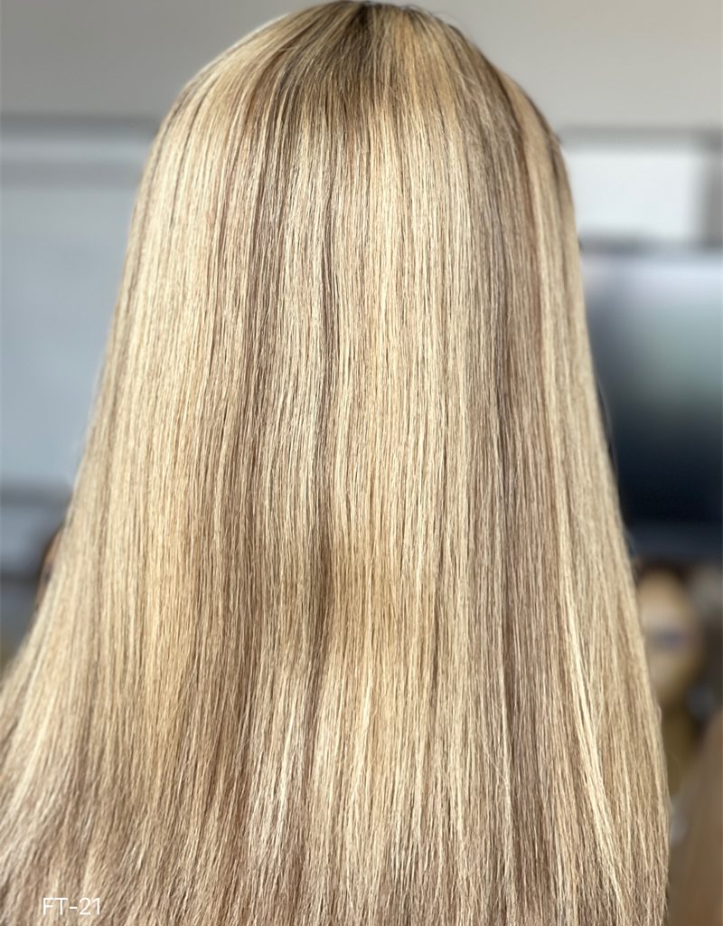 #146 Highlight Color 18inch Super Slight Layer HD Lace Top Wig