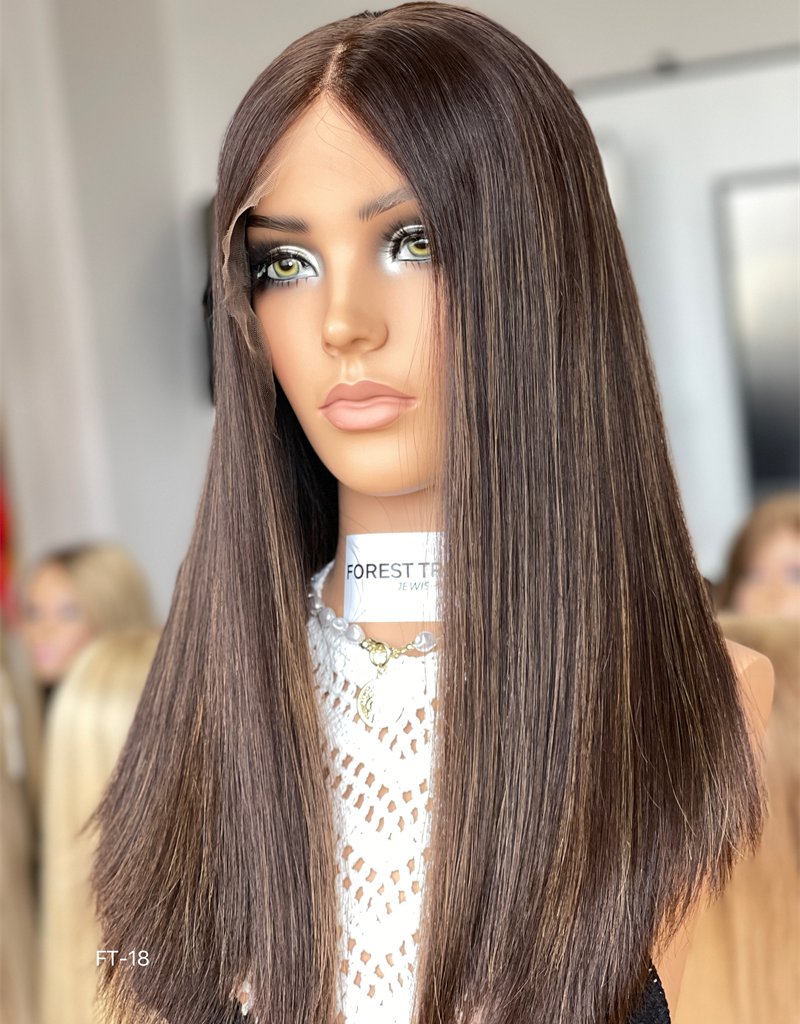 #N4/6 Highlight Color 18inch Super Slight Layer HD Lace Top Wig