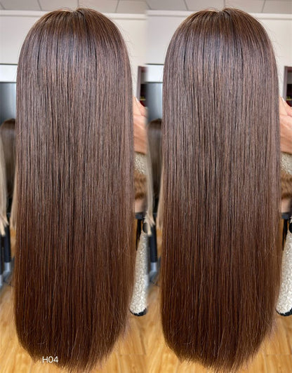 #6 Color 20inch Super Slight Layer HD Lace Top Wig