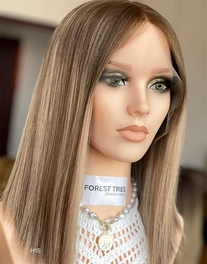 #6/500C/60 Highlight Color 14inch No Layer HD Lace Top Wig