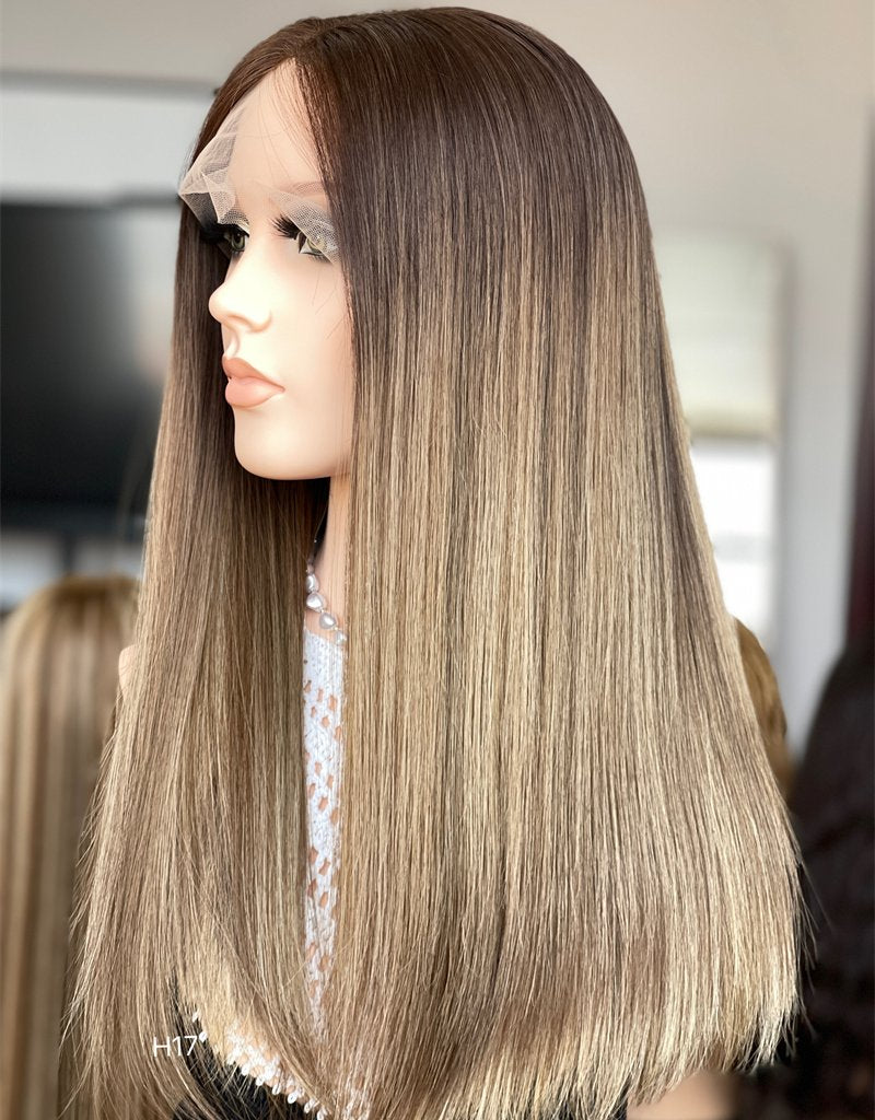 #4B/10 Highlight Color 20inch Super Slight Layer HD Lace Top Wig