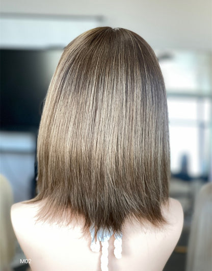 #4/8/12 Highlight Color 13inch Super Slight Layer HD Lace Top Wig