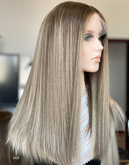 #8/10/16 Highlight Color 19inch Super Slight Layer HD Lace Top Wig