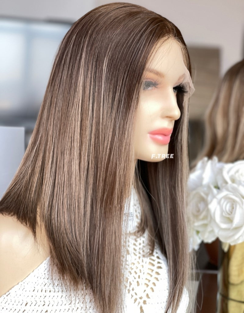 #8/10/16 Highlights Color 17inch Super Slight Layer HD Lace Top Wig