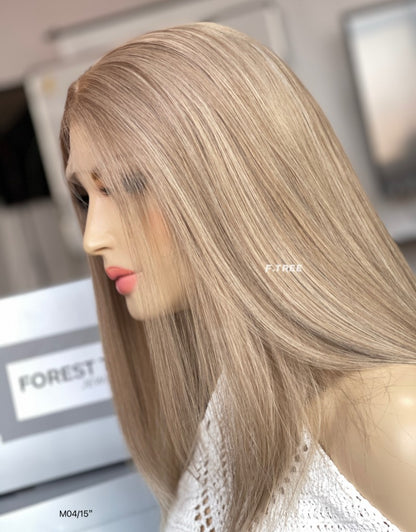 #6-18/24 Color 15inch Super Slight Layer HD Lace Top Wig