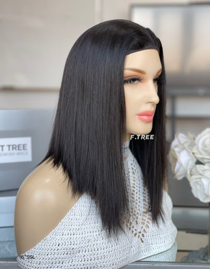 #1B Color 16inch Super Slight Layer Head Band Jewish Wig Band Fall Wig