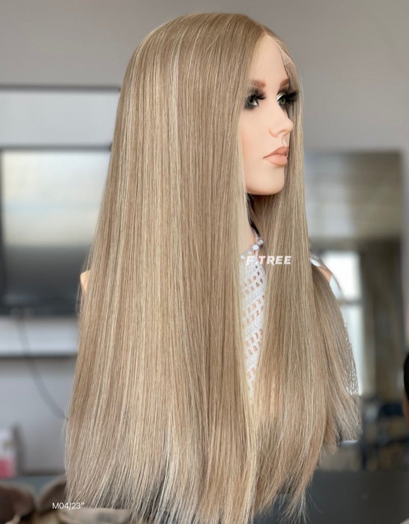#6-18/24 Color 23 inch Super Slight Layer HD Lace Top Wig