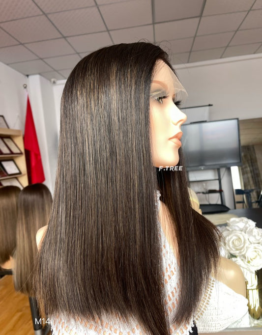 #N8 Color 16 inch Super Slight Layer HD Lace Top Wig
