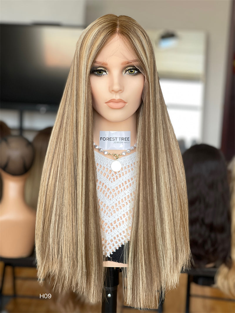 100% Natural Hair Jewish Wigs HD Lace Kosher Wigs Manufacturers 5.0 Single Knots With Customized Cap Size