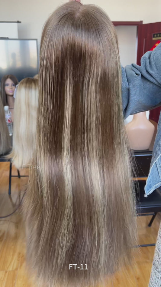 #6305 Highlight Color 22inch Super Slight Layer HD Lace Top Wig