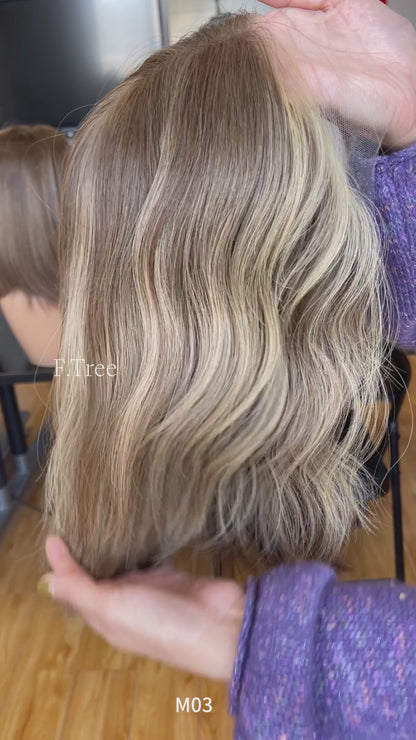 #OMGB Highlight Color 13inch Super Slight Layer HD Lace Top Wig