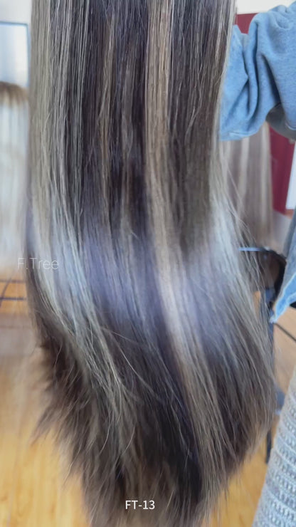 #2/4/8/10 Highlight Color 22inch Super Slight Layer HD Lace Top Wig