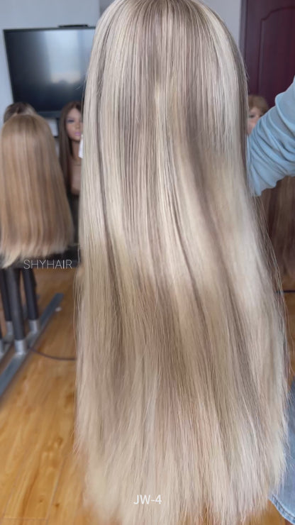 #6244 Highlight Color 20inch Super Slight Layer HD Lace Top Wig