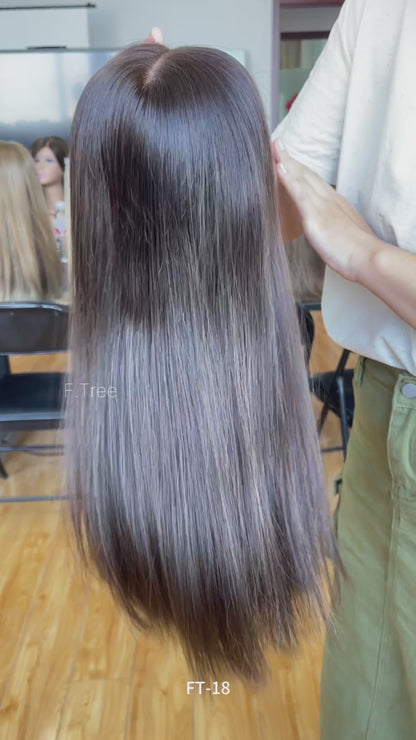 #N4/6 Highlight Color 18inch Super Slight Layer HD Lace Top Wig