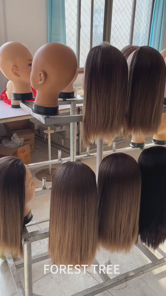#N8 Color 16 inch Super Slight Layer HD Lace Top Wig