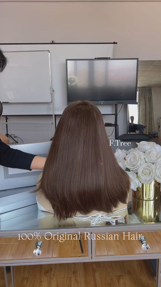 #Y412 Color 16inch Super Slight Layer HD Lace Top Wig
