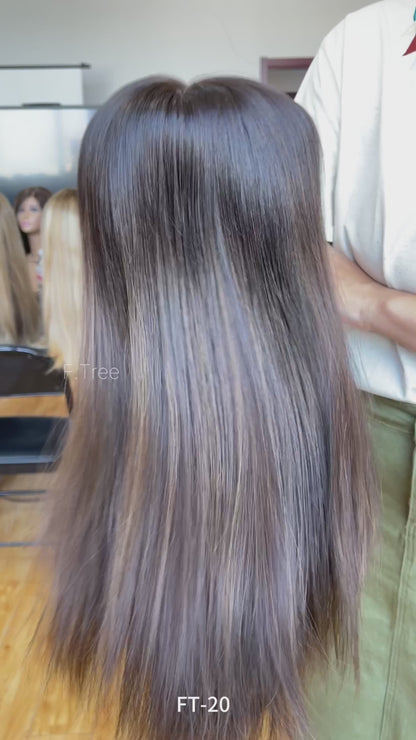 #N4/8 Highlight Color 20inch Super Slight Layer HD Lace Top Wig